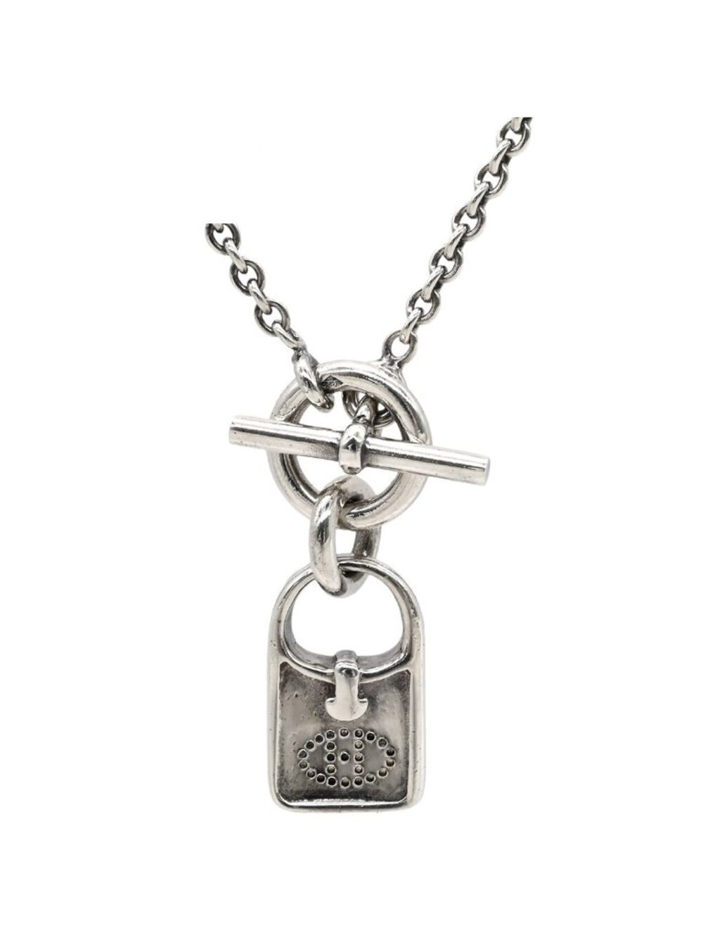 Hermes Necklace Amulette Evelyne Pendant 925 Sterling Silver Bag Motif